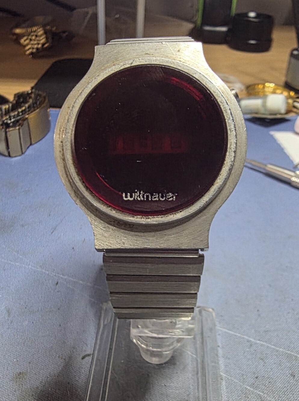 vintage Wittnauer Polara red LED watch